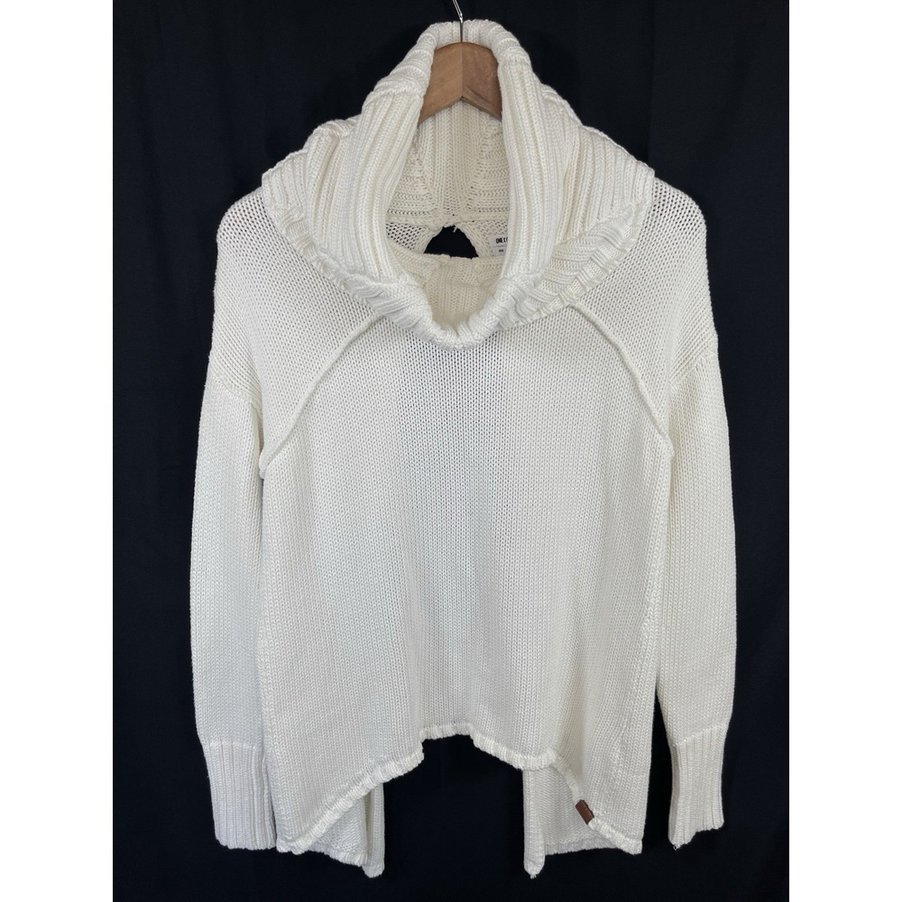 Revolve One Teaspoon Womens Luxe Chunky Knit‎ Sweater Size S  White Open Back